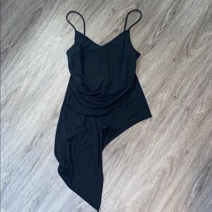 Express Black Asymmetrical Tank Top